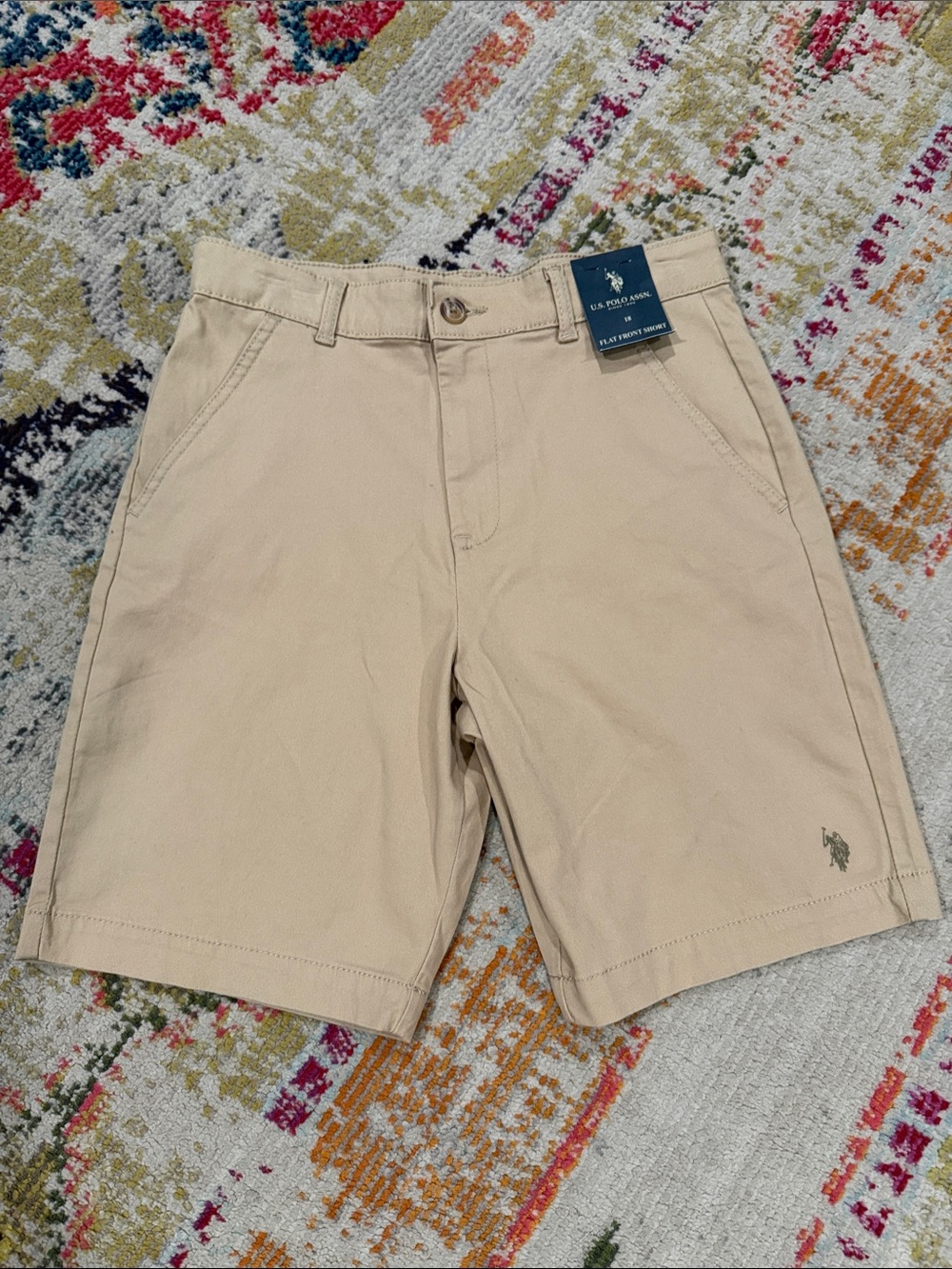 U.S. Polo Assn. Tan Boys' Chino Shorts